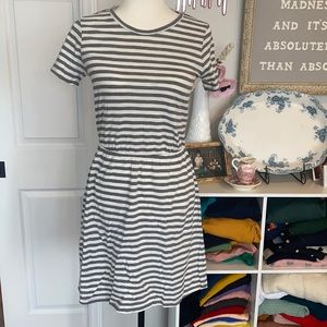 Old Navy Tshirt Dress Gray and White
